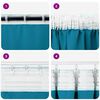 vidaXL Blackout Curtains with Rings 2 pcs Turquoise 260 x 140 cm