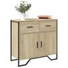 vidaXL Sideboard Sonoma Oak 79.5x35.5x74.5 cm Engineered Wood