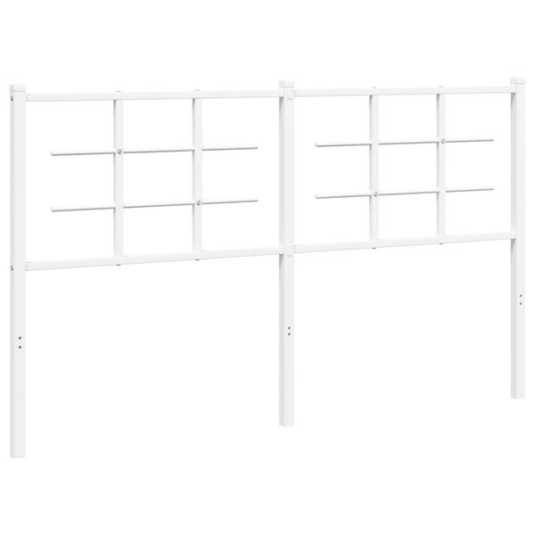 vidaXL Metal Replace Headboard White 160 cm