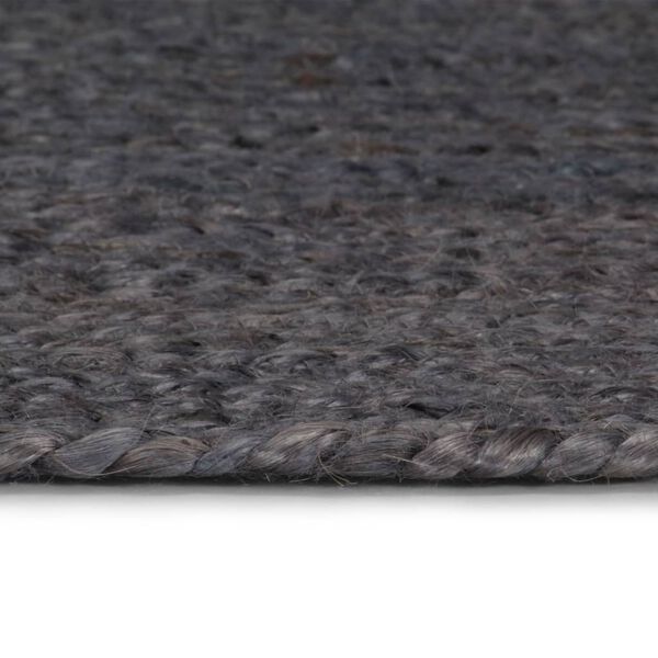 vidaXL Handmade Rug Jute Round 240 cm Dark Grey