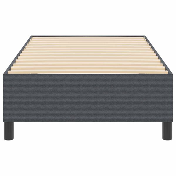 vidaXL Platform Bed Frame Dark Grey 100 x 200 cm Fabric