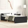 vidaXL Bed Frame without Mattress Black 75x190 cm Engineered Wood