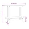 vidaXL Console Table Grey 110x40x80 cm Solid Wood Pine