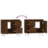 vidaXL Bathroom Cabinet Brown Oak 65x33x60 cm Engineered Wood