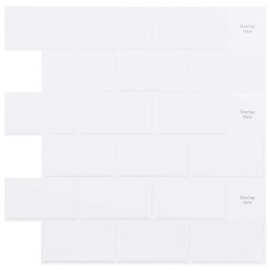 vidaXL Subway Tile 50 pcs White 30 x 30 cm Polyurethane and PET