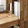 vidaXL Desk with Shelf Old Wood 122 x 67 x 145 cm Engineered Wood