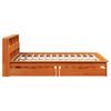 vidaXL Bookcase Bed without Mattress Wax Brown 140x200 cm Solid Wood Pine