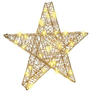 vidaXL 3D Star with 50 LEDs Warm white 55 x 52.5 x 9 cm PET