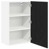 vidaXL Hanging Cabinet with Door Black Oak and White 50 x 31 x 80 cm