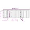 vidaXL Dog Gate with Door Foldable 6 Panels White 300 cm Solid Wood Fir