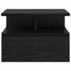 vidaXL Floating Nightstand with Drawer 2 pcs Black Oak 40 x 31 x 28 cm