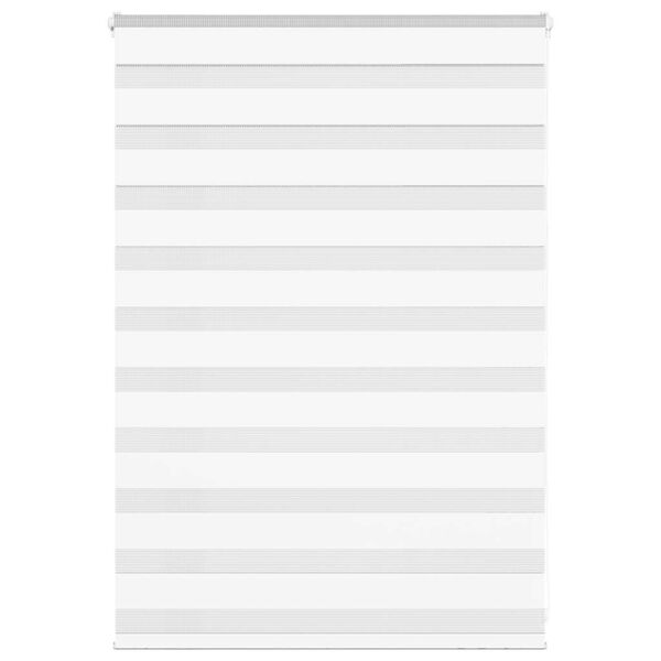 vidaXL Zebra Blind White 110x100 cm Fabric Width 105.9 cm Polyester
