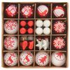 vidaXL Christmas Bauble Set 40 pcs Red and White Plastic