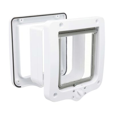 TRIXIE 4-Way Cat Flap Door with 2 Tunnels White