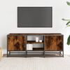 vidaXL TV Cabinet Smoked Oak 100x35x41 cm Engineered Wood and Metal