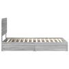 vidaXL Storage Bed with Drawer Grey Sonoma 75 x 190 cm Engineered Wood