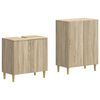vidaXL 2 Piece Bathroom Cabinet Set ARNHEM Sonoma Oak Engineered Wood