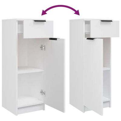 vidaXL 4 Piece Bathroom Cabinet Set White Engineered Wood