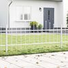 vidaXL Garden Fence 5 pcs White 170 x 115 cm Powder-Coated Steel