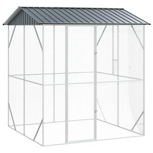 vidaXL Bird Cage Anthracite 215 x 208 x 247 cm