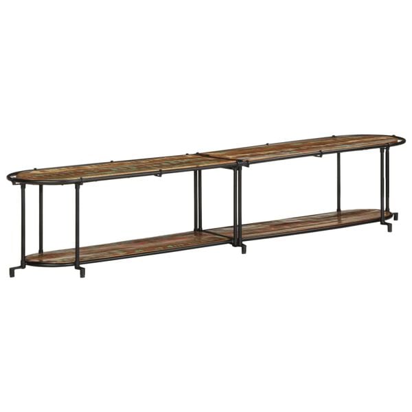 vidaXL TV Cabinet 200x42x40 cm Solid Wood Reclaimed