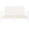 vidaXL Bed Frame without Mattress White 160x200 cm Solid Wood
