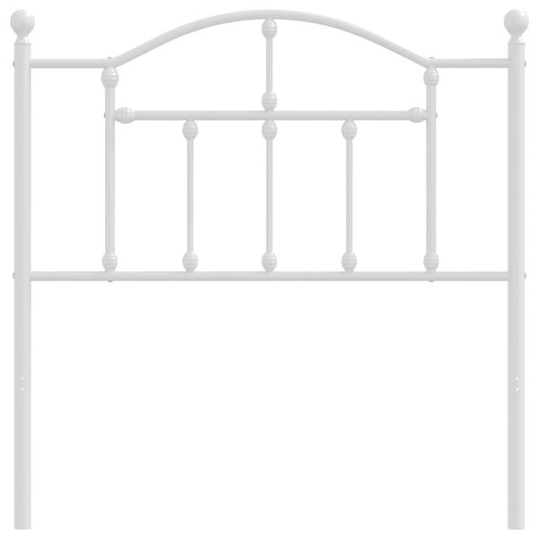 vidaXL Metal Headboard White 90 cm