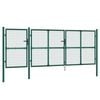 vidaXL Mesh Garden Gate Green 400x125 cm Galvanised Steel
