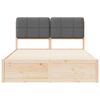 vidaXL Bed Frame with Upholstered Headboard Dark Grey 140 x 200 cm