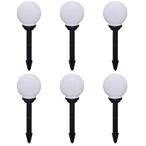 vidaXL Outdoor Pathway Lamps 6 pcs LED 20 cm with Ground Spike