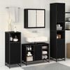 vidaXL Bathroom Furniture Set 4 pcs Black Oak Engineered Wood