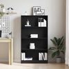 vidaXL 4-Tier Bookcase Black Oak 80x24x143 cm Engineered Wood