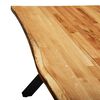 vidaXL Dining Table 140x80x75 cm Solid Oak Wood