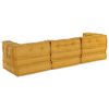 vidaXL Modular Sofa 3 pcs Yellow Fabric