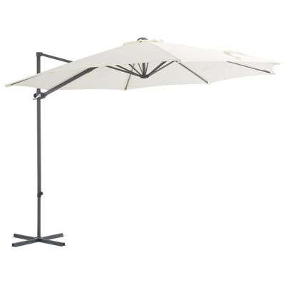 vidaXL Cantilever Umbrella with Steel Pole Sand 300 cm
