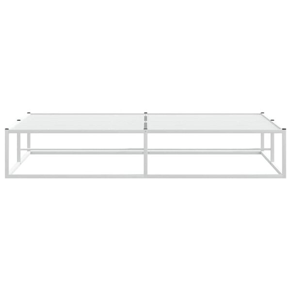 vidaXL Bed Frame without Mattress White 180x200 cm Super King Metal