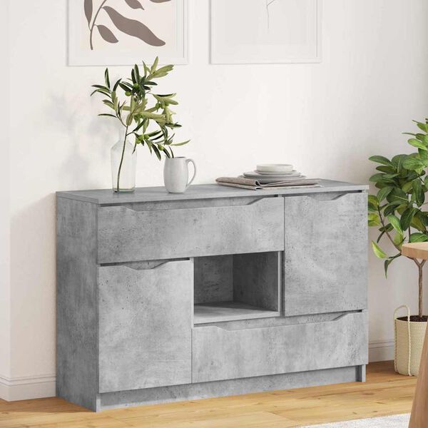 vidaXL Sideboard Concrete Grey 100 x 30 x 65.6 Engineered Wood