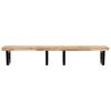 vidaXL Basin Shelf Wall Mounted Steel and Solid Wood Acacia