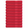 vidaXL Sauna Towels "FROGN" 10 pcs Red 80x200 cm 360 gsm