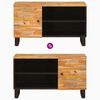 vidaXL TV Cabinet with Shelf Brown 80 x 31.5 x 46 cm Solid Mango Wood