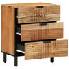 vidaXL Bedside Cabinet Brown 50 x 33 x 62 cm Solid Acacia wood