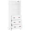 vidaXL Highboard White 69.5x34x180 cm Engineered Wood