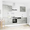 vidaXL 7 Piece Kitchen Cabinet Set Porto Concrete Grey Engineered Wood