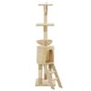 vidaXL Cat Tree with Sisal Scratching Posts 138 cm Beige