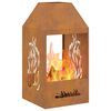 vidaXL Fire Pit Brown 50 x 50 x 100 cm Steel