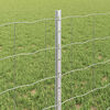 vidaXL Fence with Post Silver 0.6 x 10 m Steel