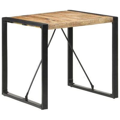 vidaXL Dining Table 80x80x75 cm Rough Mango Wood