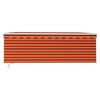 vidaXL Manual Retractable Awning with Blind&LED 4x3m Orange&Brown
