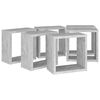 vidaXL Wall Cube Shelves 6 pcs Concrete Grey 30x15x30 cm
