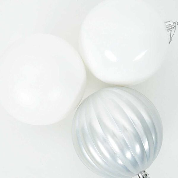 vidaXL Christmas Bauble Set 15 pcs White Plastic